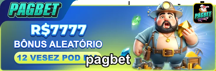 Promoção de bônus aleatório no site pagbet com personagem animado.