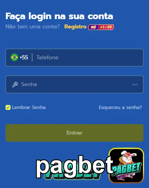 Tela de login do aplicativo pagbet destacando segurança.
