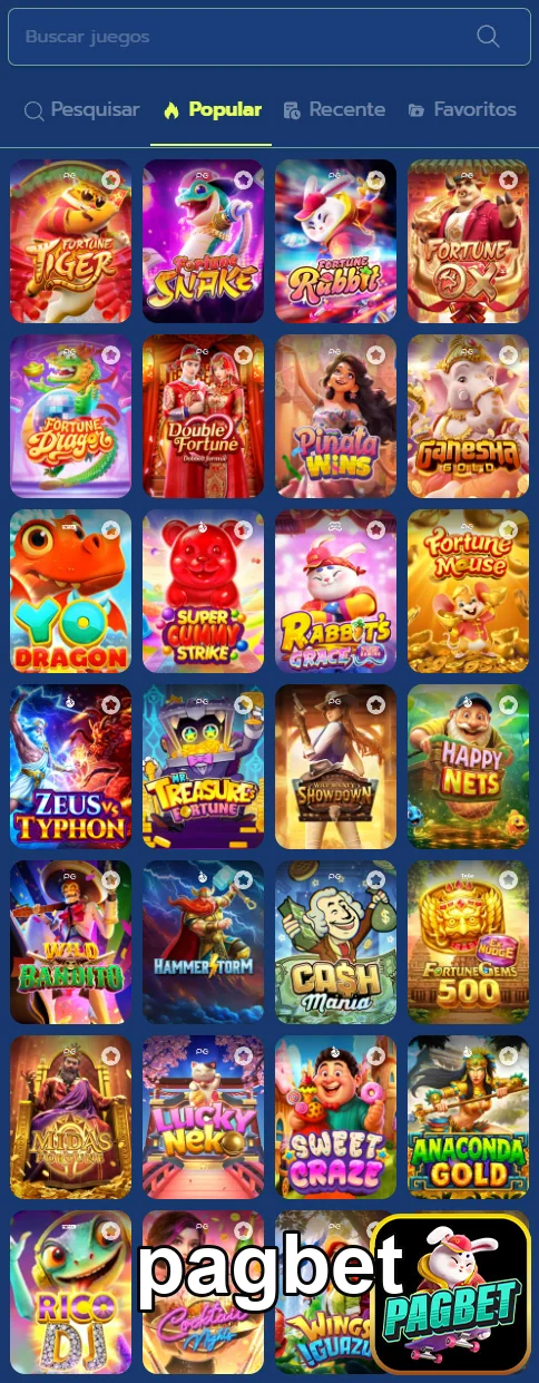 Interface do pagbet mostrando jogos de caça-níqueis VIP.