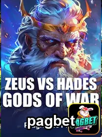 Ilustração do jogo Zeus vs Hades no pagbet, destacando personagens.
